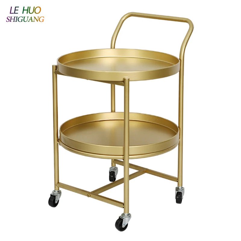Скандинавский Золотой Железный передвижной кофейный столик для гостиной дивана