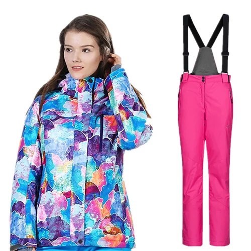горнолыжный костюм женскийлыжный лыжный женский зимний сноуборд лыжи