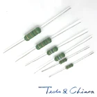 100 шт. 2 Вт 10R 12R 15R 18R 10ohm 12ohm 15ohm 18ohm 10 12 15 18 4x11 небольшой металлический оксидный пленочный резистор цветное кольцо сопротивление R ohm