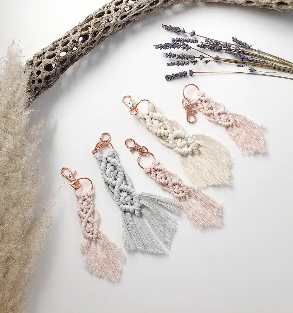 Оптовая продажа ручная работа макраме клатч ZWPON брелок маленький аксессуар в