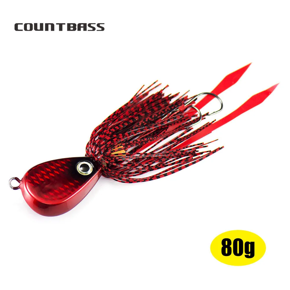 1pc 80g 2.8oz Salty Rubber Jigs, Bottom Madai jigs with rubber hook, Squid trolling Fishing Lures, Snapper Jigs