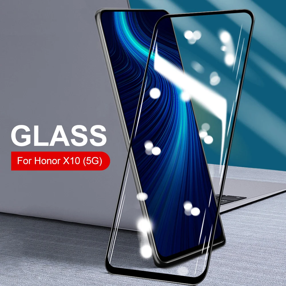 

Original Tempered Glass for Honor X10 Pro X 10 Max 5G Full Cover Screen Protector Film for Huawei X 10Pro X10max 2020 onor Black