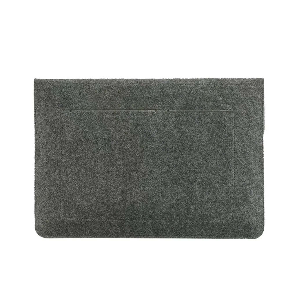 

13 Inch Buckle Closure Soft Home Office Multifunction Anti Scratch Full Protection Portable Solid Felt Laptop Sleeve Case Travel