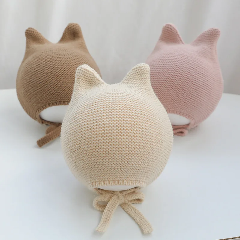 

Winter Knitted Warm Baby Hat Cute Infant Baby Boy Girl Cap Ear Protection Hats Kids Children Beanie Bonnet Enfant