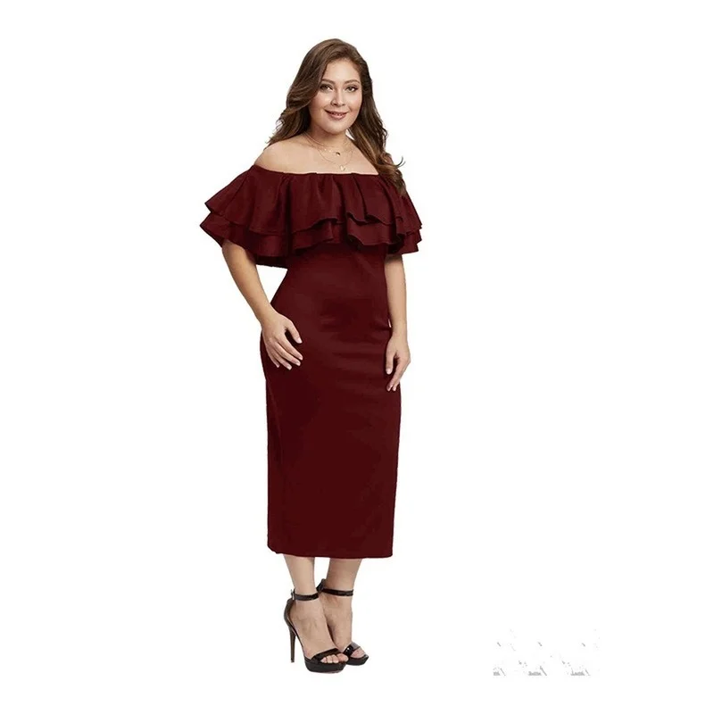 

2021 Fashion New Long Skirt Collage Dress Polyester Large Summer Women's Wear