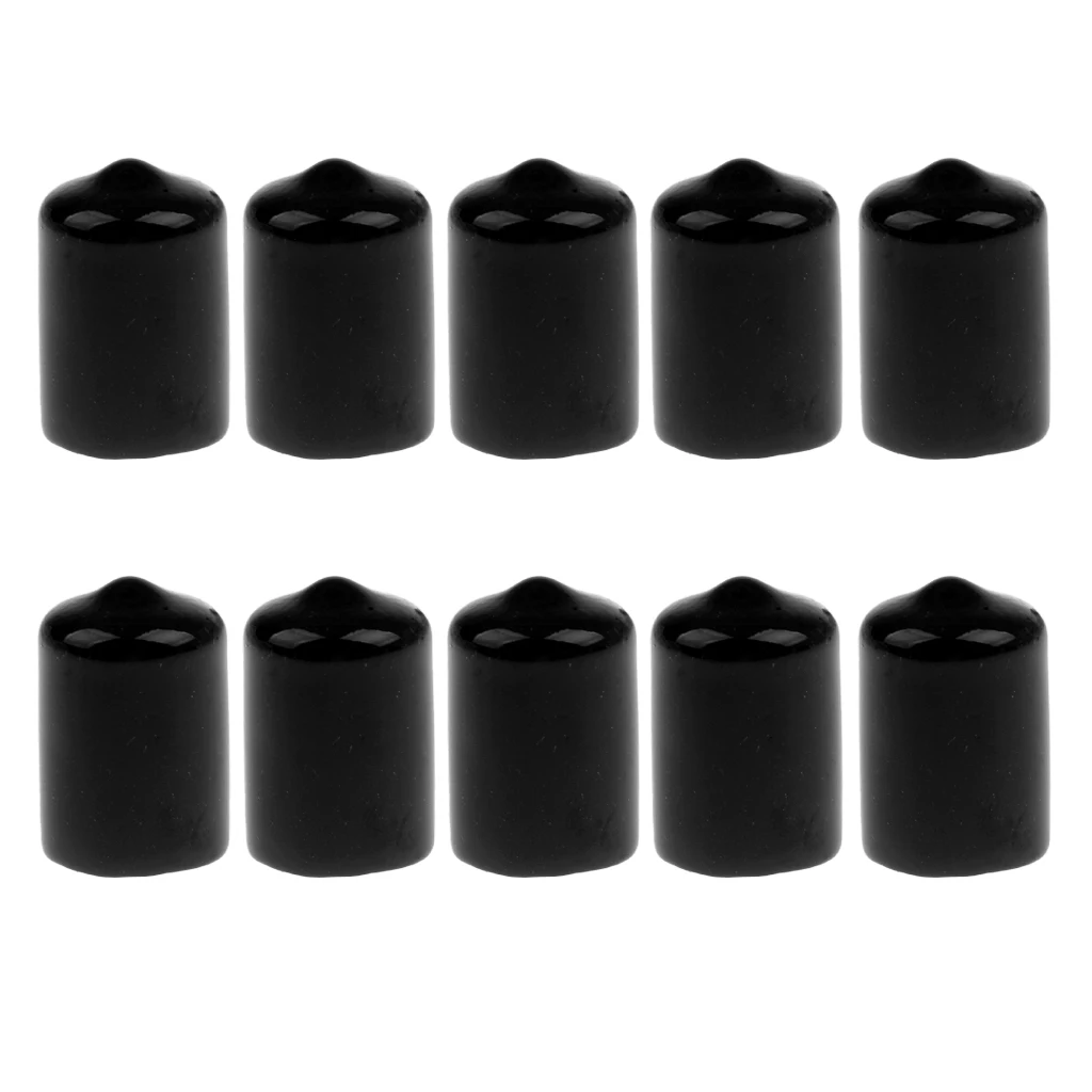 

prettyia 10pcs 13mm Billiard Cue Tip Rubber Protector Stick Head Cover