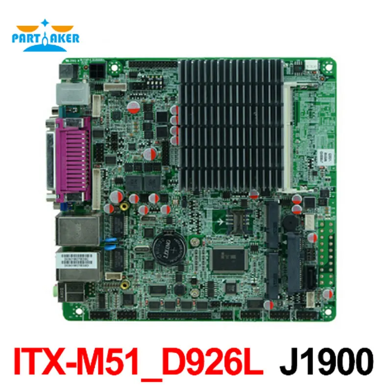 Материнская плата J1900 Bay trail Mini ITX с двойным гигабитным Ethernet 6 * COM 8 USB|Материнские