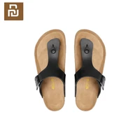 new youpin aishoes men classic pinch cork sand drag comfortable summer slippers anti slip beach sand flat heel sandals home