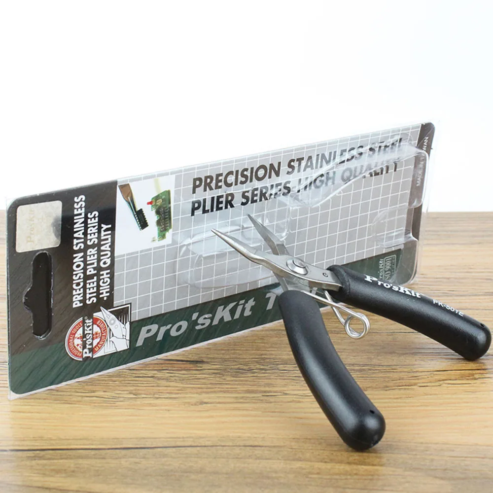 Мини-плоскогубцы из нержавеющей стали Pro'sKit 1PK-501E антикоррозийные Длинные
