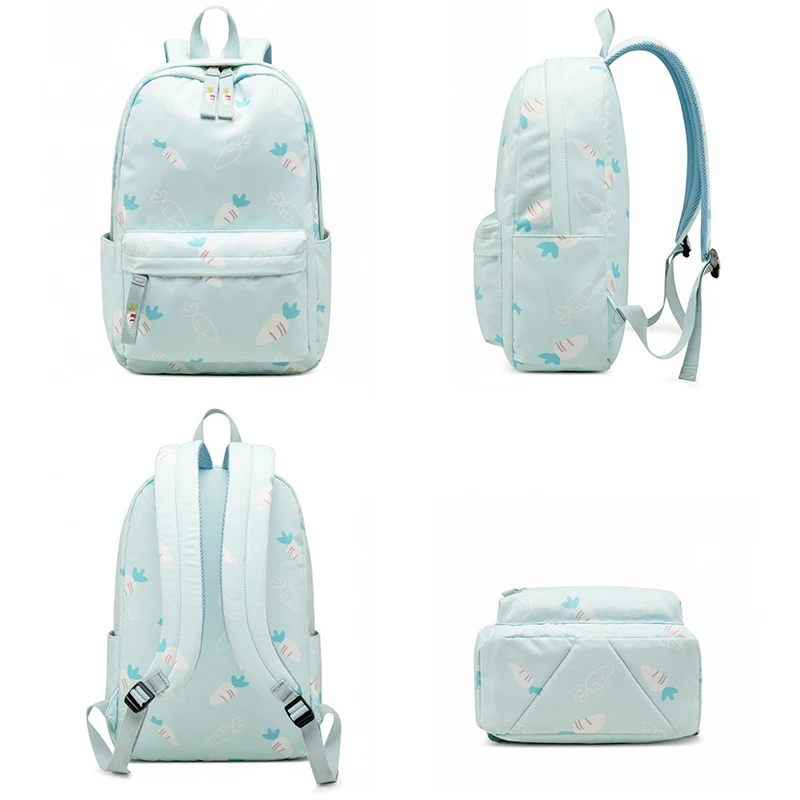 

Embroidery Printed Casual Backpack Female Middle High School Student SchoolBag Large Capacity Waterproof Girls Travel Backpack