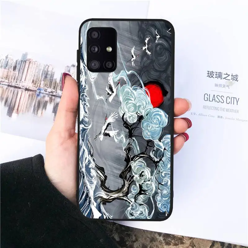 

Japanese Style Art Phone Case For Samsung galaxy S 7 8 9 10 20 edge A 6 10 20 30 50 51 70 note 10 plus