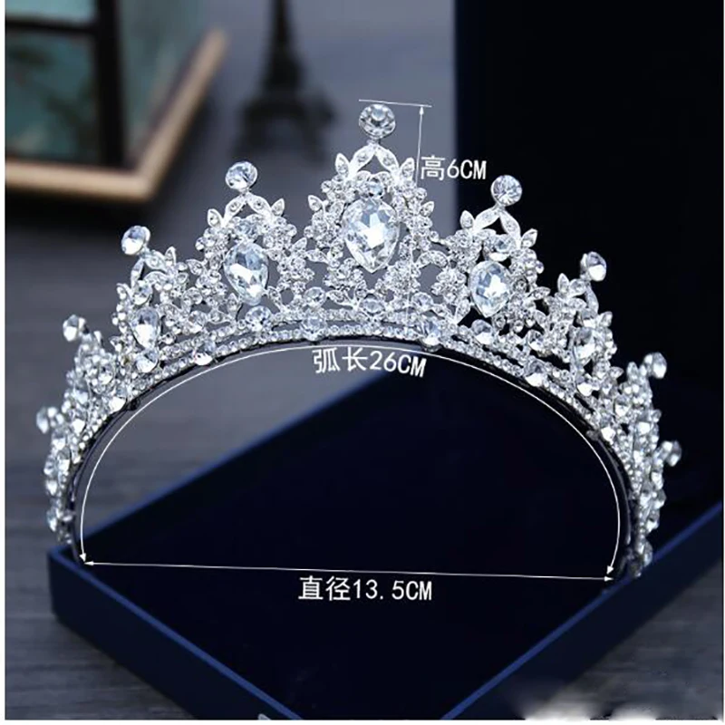 Роскошные хрустальные стразы королевская принцесса свадебная корона тиара