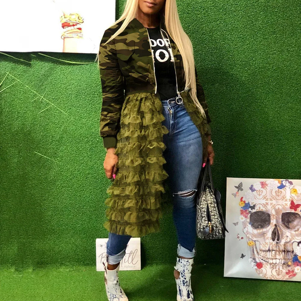 Леопардовая куртка Женская Лоскутная Сетка плиссированный Дизайн Весна 2020