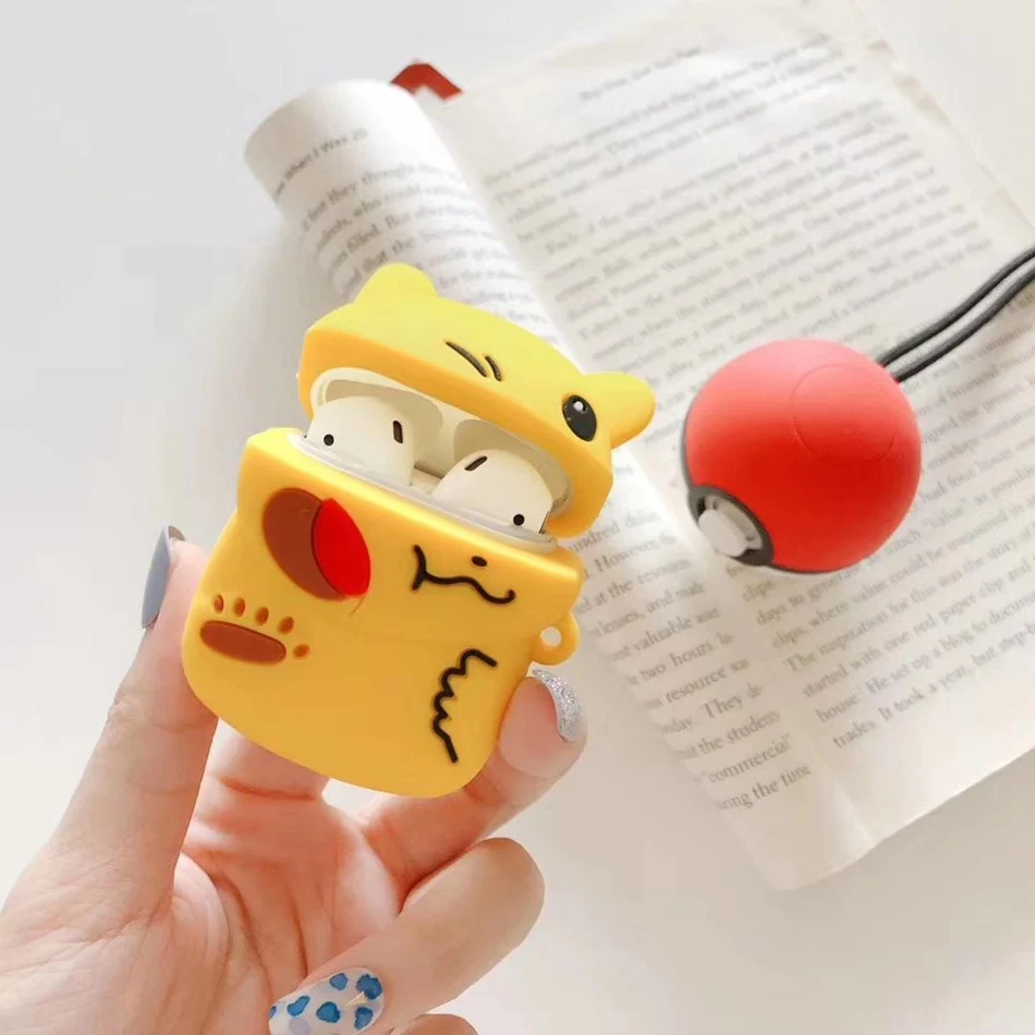 754 3D наушники в виде кролика Чехлы для AirPods чехол 3D Симпатичные кошки и собаки мультфильм для Apple Air Pods чехол для наушников кольцевой ремень - Цвет: 754