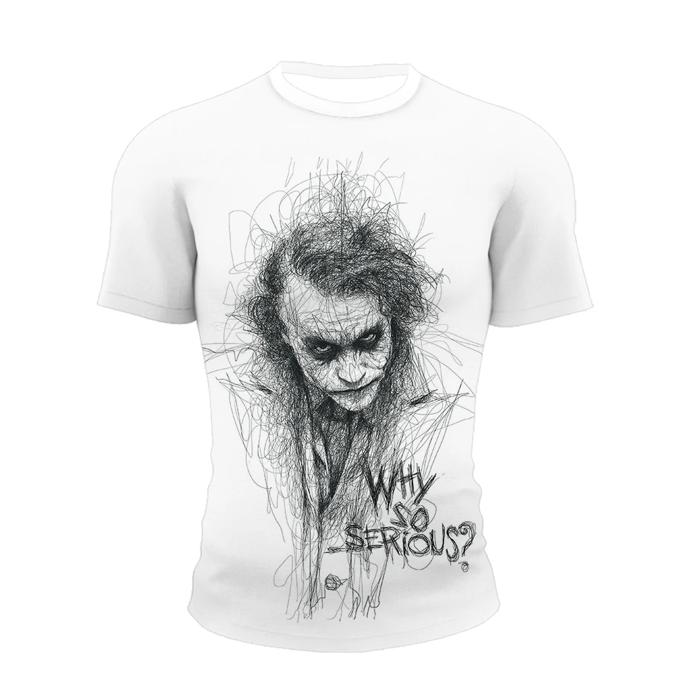 

2021 Summer Clown White Joker 3D Printed T Shirt Men Joker Face Casual Male Tshirt Clown Short Sleeve Funny T Shirts TopsXXS-6XL