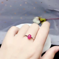 mdinagenuine natural myanmar ruby ring for women men love gift 925 silver 7x5mm beads luxury stone fashion adjustable ring aaaaa