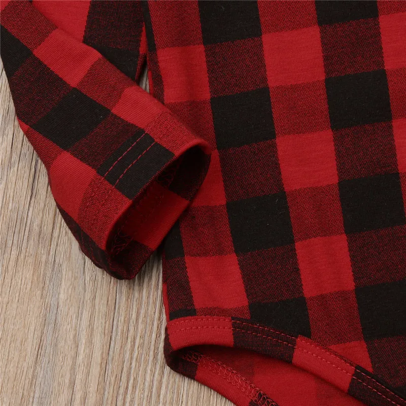 Боди для маленьких девочек 0 24 месяцев хлопковое боди в красную клетку