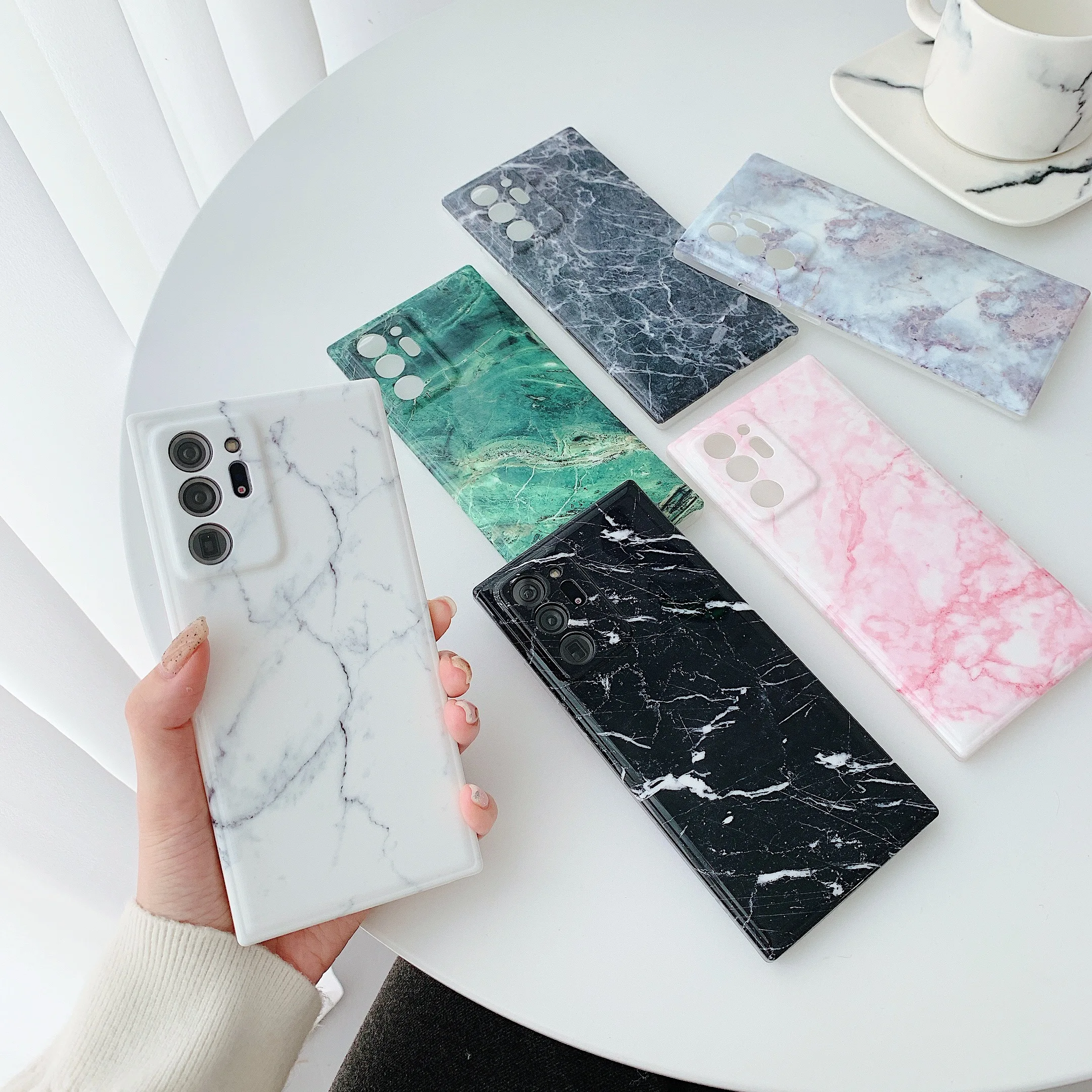 

Coloful Marble Phone Case For Samsung A31 A41 A51 A71 S9 S20 FE S21 Plus Note 10 Back Cover Soft Silicone Phone Case Coque Shell