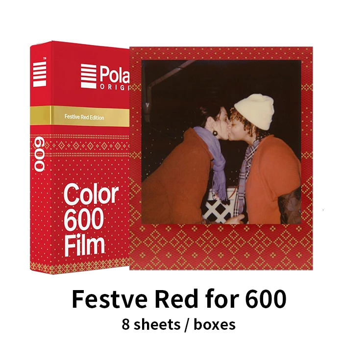 Пленка Polaroid Originals Instant 600 цвет черно-белый для камеры Onestep2 Instax SLR680 636 637 640 650 660 Автофокус невозможен - Цвет: 600Festve Red