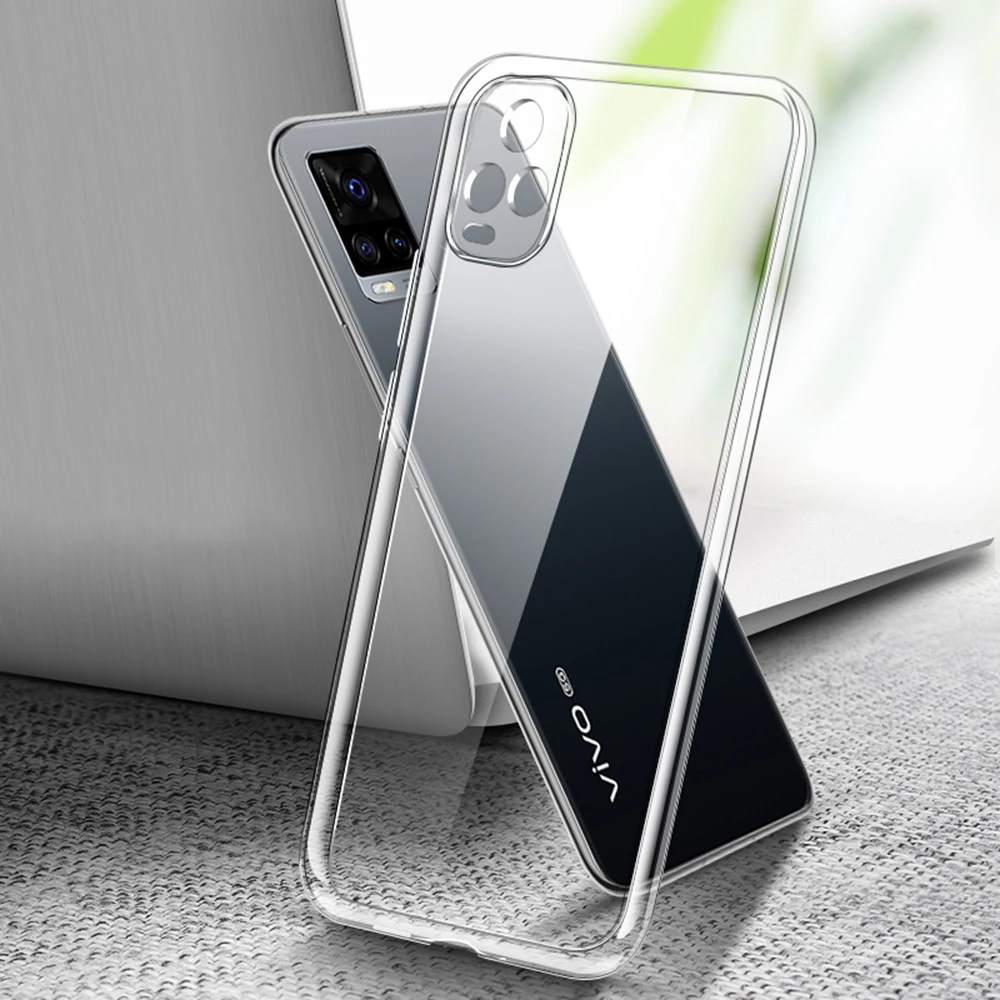 

Clear Phone Case for VIVO Y21 Y21S Y33S 2021 Soft TPU Camera Lens Protection Transparent Back Cover Y33 S Fundas Coque Armor Bag