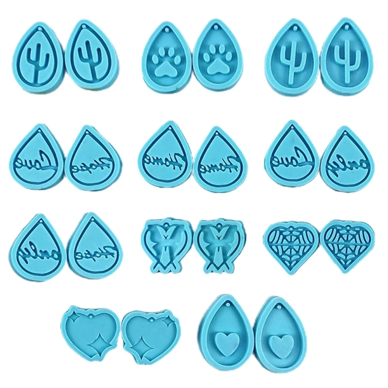 

Epoxy Resin Mold Handmade Earring Pendant Casting Silicone Mould DIY Crafts Tool 83XF