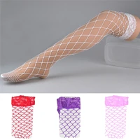 hot sale stretch sheer fishnet net stocking lace topped thigh stockings women sexy stockings female long knee socks