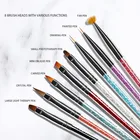 Новинка, искусство для ногтей, искусство для дизайна ногтей, ручка для рисования в форме веера, ручка для размазывания ногтей, линия для рисования, фототерапия, инструмент для дизайна ногтей