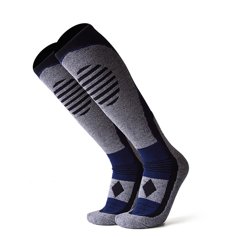 Носки для катания на лыжах хлопковые теплые спортивные носки длиной до середины