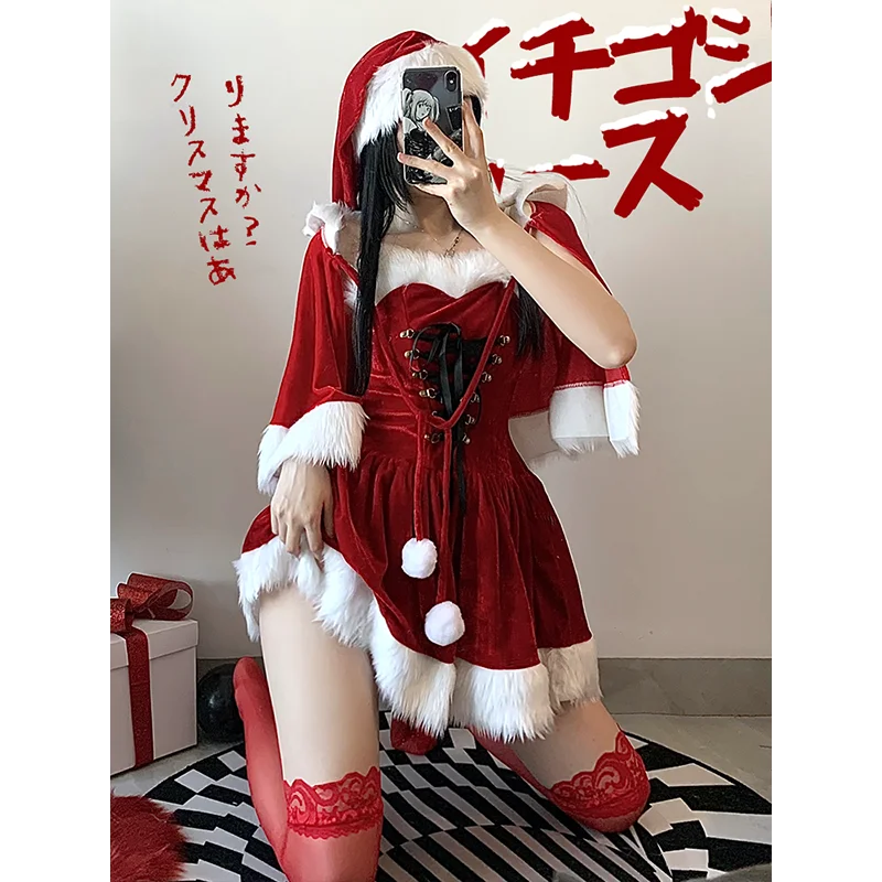 

Christmas Theme Women's Sweater Dress 2021 Winter New Suit Christmas Girls