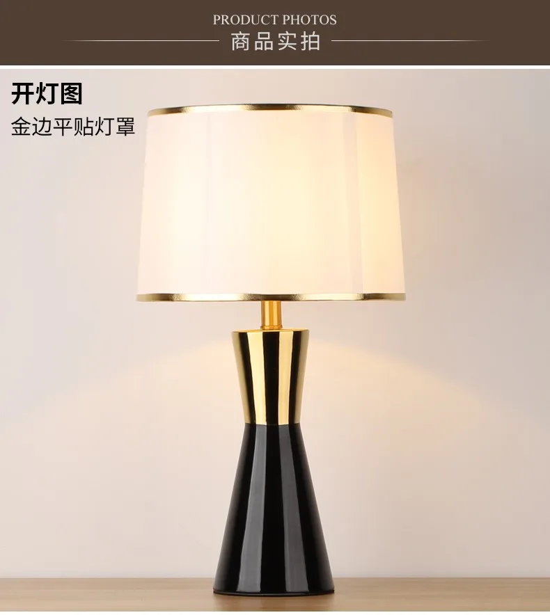 

Post-modern Minimalist Hotel Bedroom Bedside Table Lamp Living Room Home Decor Table Lights Model Room Study Ceramic Desk Lamps