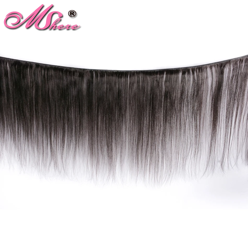 Прямые пучки волос с закрытием перуанские человеческие волосы 3 пучка кружева