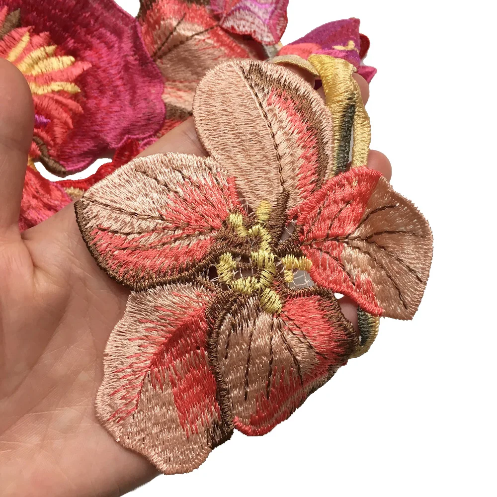1 шт. большие цветочные аппликации для вышивания нашивки пришивания украшение