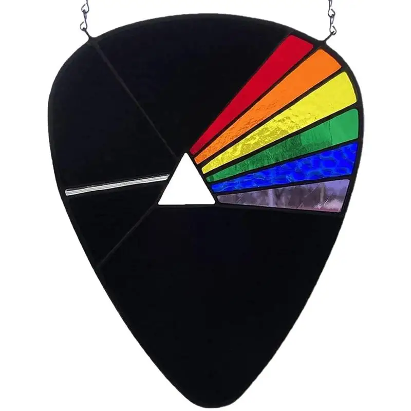 

new listing Dark Side of The Moon Acrylic Stained Ornaments Window Panel Hanging Suncatcher for Home Decoration