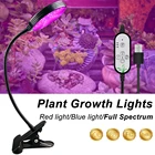 Светодиодсветильник фитолампа полного спектра для выращивания растений, Регулируемая лампа с 3 головками и таймером для теплиц, цветов, саженцев, 5 В, USB