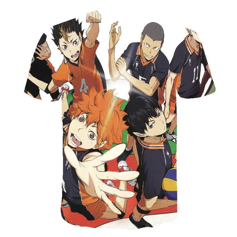 

2021 New Summer Hot Anime Haikyuu 3D Print T-shirt Men Women Anime Casual Short Sleeve Haikyuu Printed T-shirt Fashion Cartoon