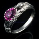 Женское кольцо с фиолетовым кристаллом Milangirl, креативное кольцо серебряного цвета с красивой птицей в форме капли воды, роскошные украшения для вечеринки, аксессуары