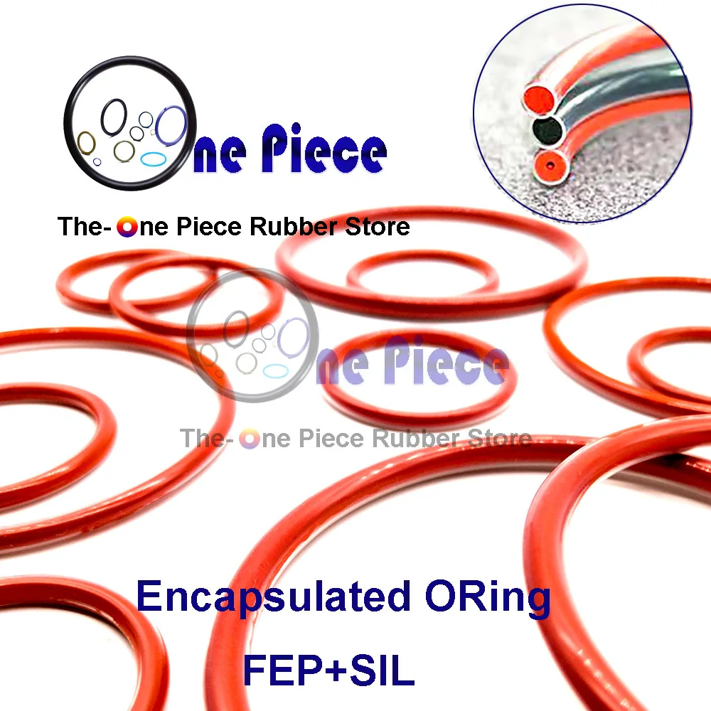 FEP-ORING CS = 2 62 ММ FEP + MVQ / FKM встроенное уплотнительное кольцо резиновое FEP/силикон/FPM