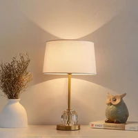 nordic crystal table lamp for bedroom living room bedside lamps study reading desk lamp e27 bedroom decoration night lights gold