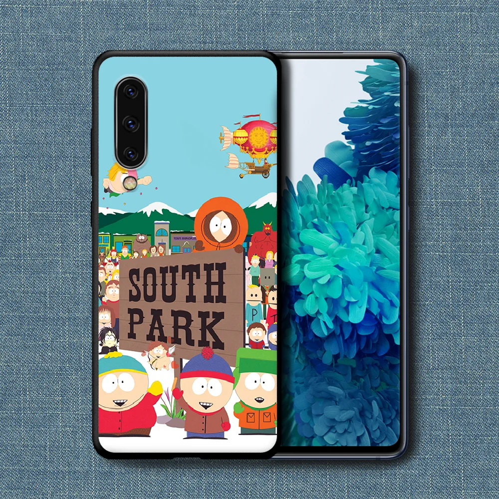 

South-Park Funny Cartoon Phone Case For Samsung Galaxy A 3 5 7 8 10 20 20E 21S 30 30S 40 50 51 70 71 black Etui 3D Funda Luxury