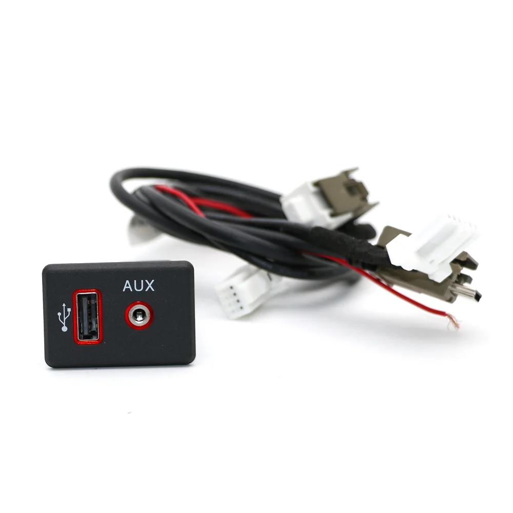 AtoCoto 4 PIN AUX Mini USB кабель Разъем для Nissan Teana X-trail Rogue Qashqai радио CD Navi DA интерфейс с светильник - Название цвета: B with Light