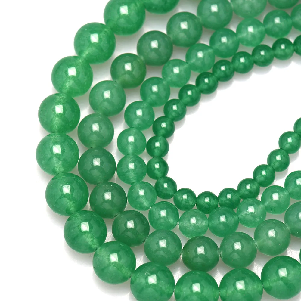 Бусины 4/ 6/8/10 /12 мм натуральный камень зеленый авантюрин незакрепленные бусины из