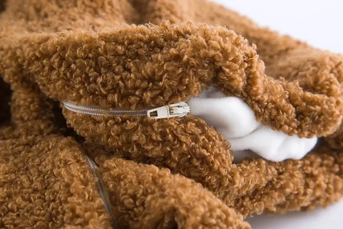 Детский костюм комбинезон HKSNG с медведем зимний мультяшный детский бархатный