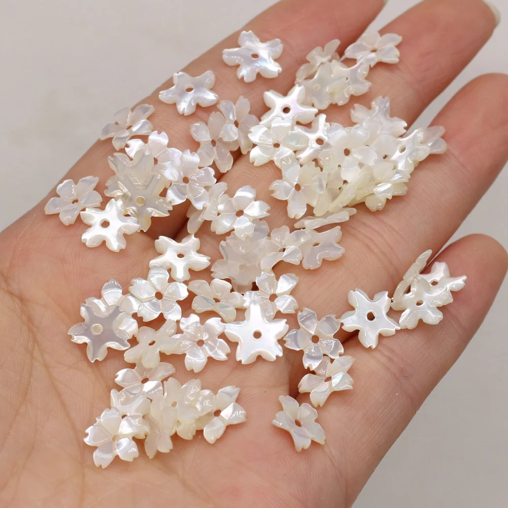 

Explosive Natural Freshwater White Shell Petal-shaped Shell Pendant Beads Classic DIY Necklace Bracelet Jewelry Gift 4 Pcs/ Pack
