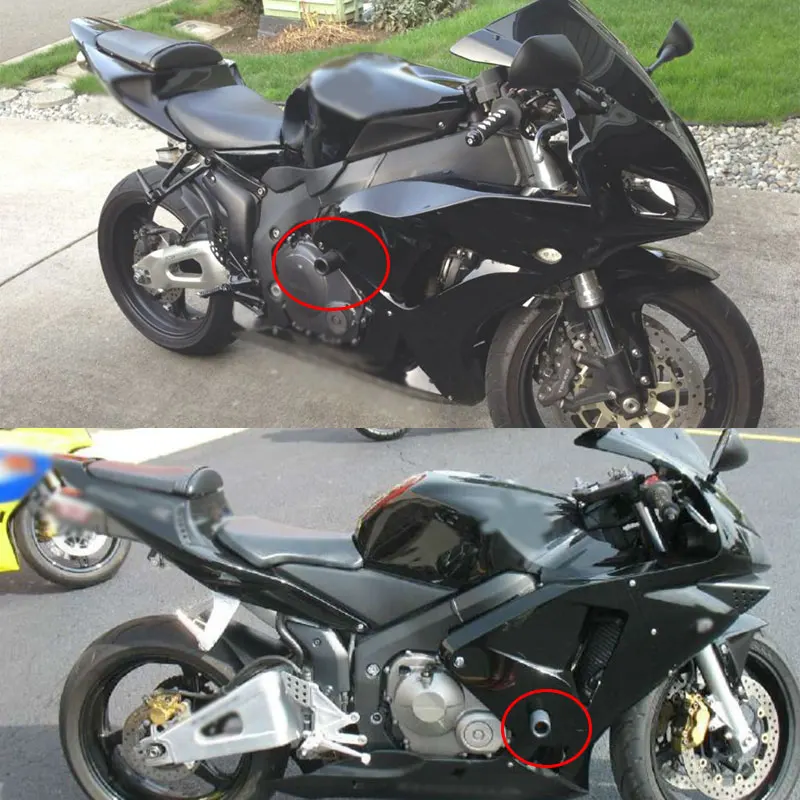 CBR 600RR мотоциклетные черные Углеродные слайдеры рамы защита от падения для Honda