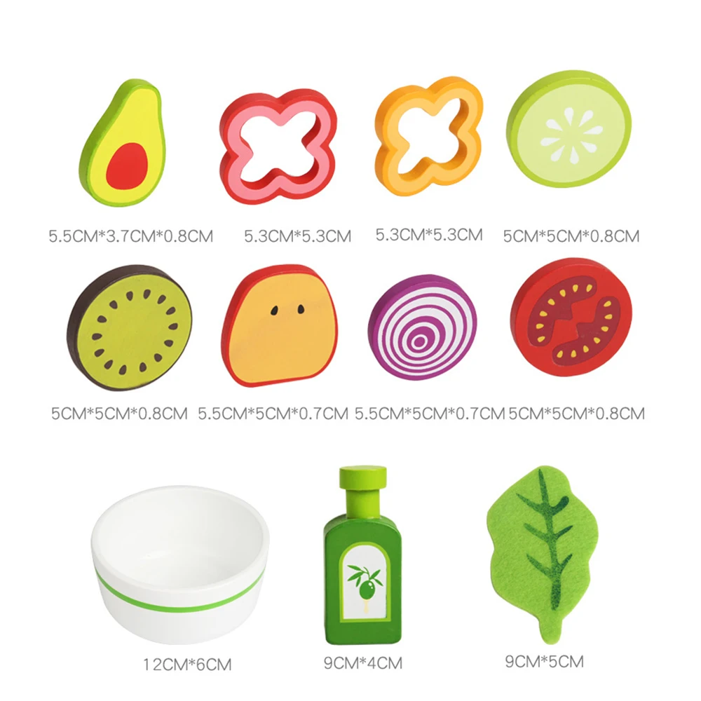 Изготовление салатов игрушки классическая игра симуляция кухня резка фруктов