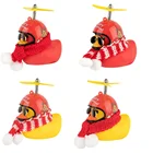 Рождественский шлем с желтой уткой и сломанным ветром, маленькая Желтая утка, подарок, милые аксессуары для салона автомобиля, украшение для автомобиля, украшение для езды на велосипеде