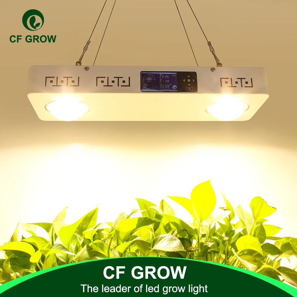 

Диммируемый CREE CXB3590 200 Вт COB светодиодный светильник полного спектра с ЖК-дисплеем таймером и контролем температуры для комнатного выращива...