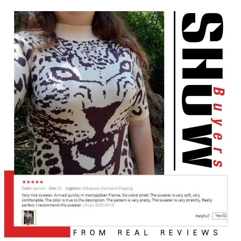 

Tiger Printed Women Turtleneck T Shirt Ribbed Knitted Short Sleeve Top Women's Tee Shirt 2021 Spring Summer T Shirts Ladies
