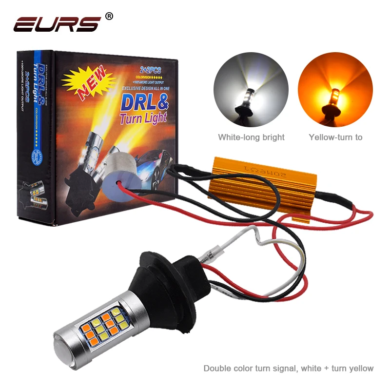 Дневные ходовые огни EURS ba15s BAU15S 1156 p21w 42 светодиодный T20 W21W WY21W 7440 светильник ры