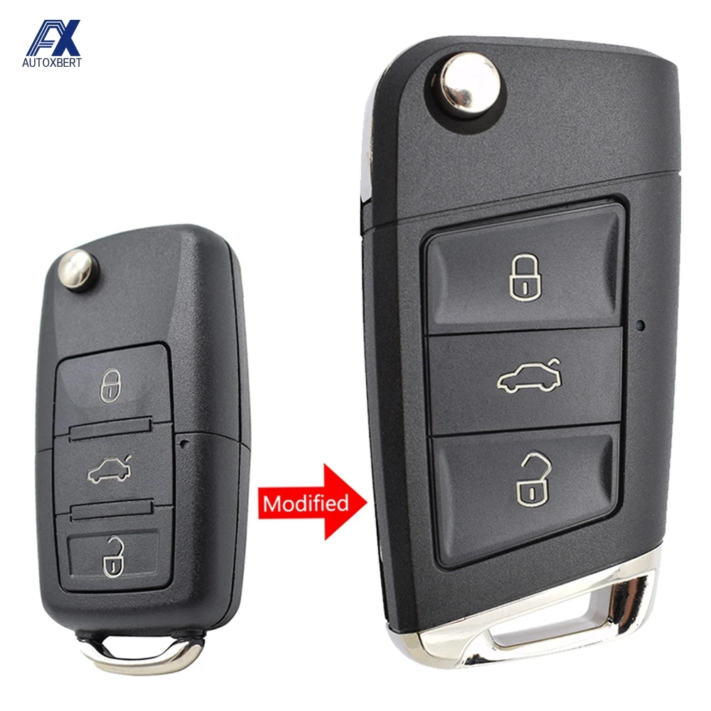 Чехол книжка с 3 кнопками для VW Golf Jetta Polo Beetle Eos Caddy Scirocco Tiguan Bora|Футляр